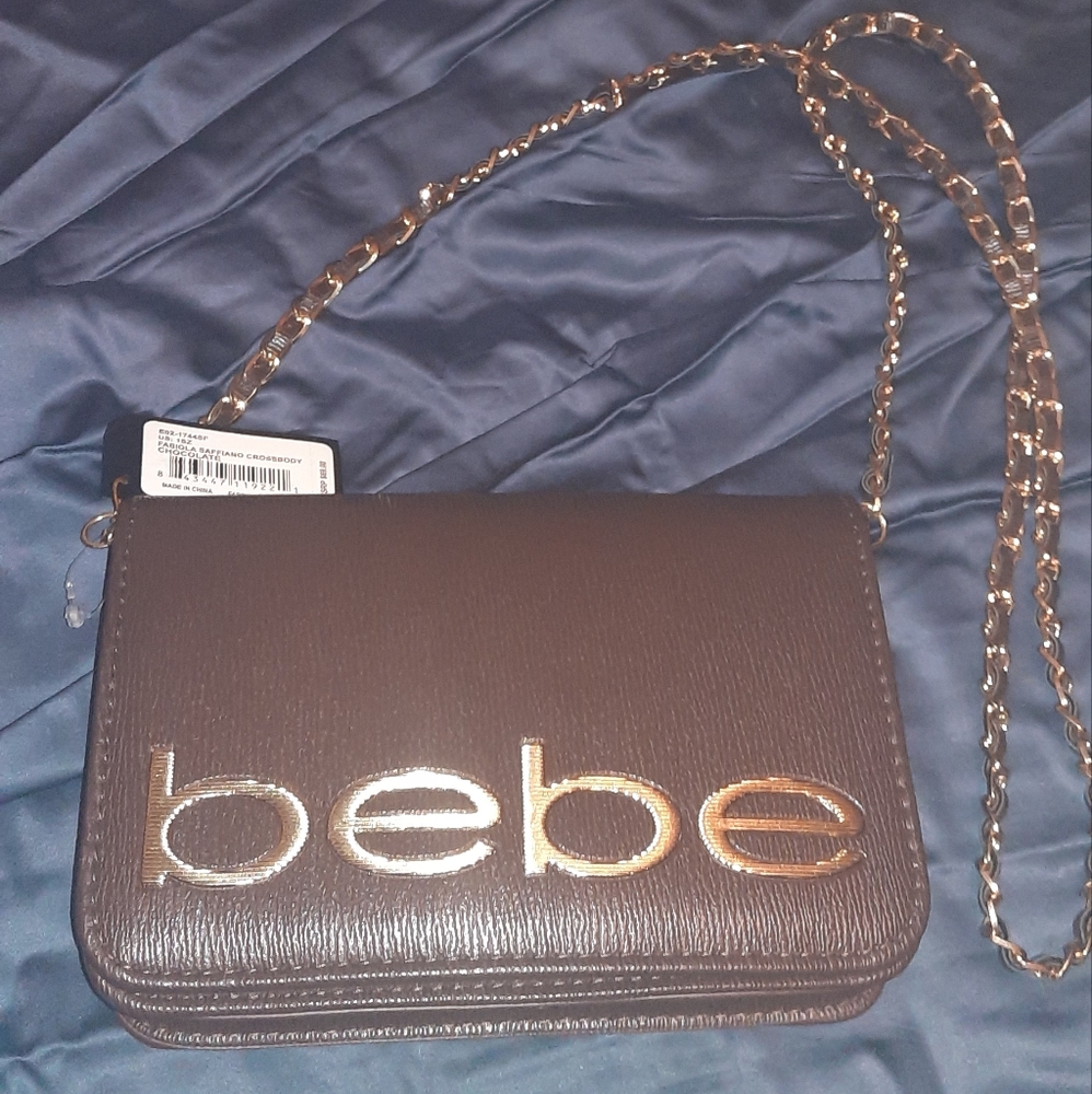 Bebe Brown Crossbody Bag